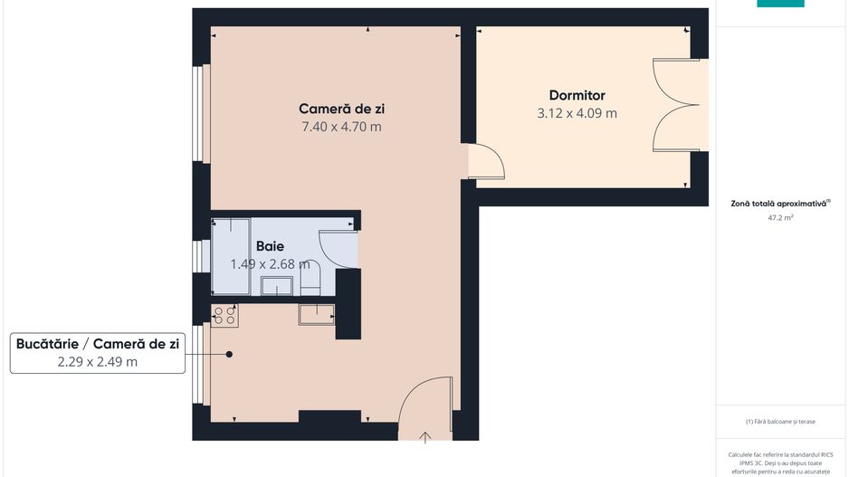 Apartament cu 2 camere de închiriat zona Central - Poză 19