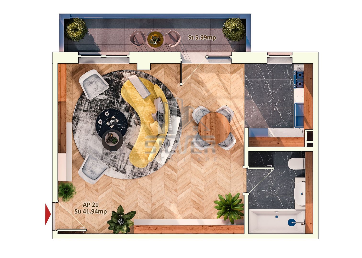 Apartament cu 1 camera, zona Piata Marasti! - Poză 1