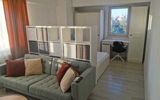 Apartament cu o cameră în Conest Vision, Iași - compartimentare living, dormit și spațiu de lucru - Poză 1