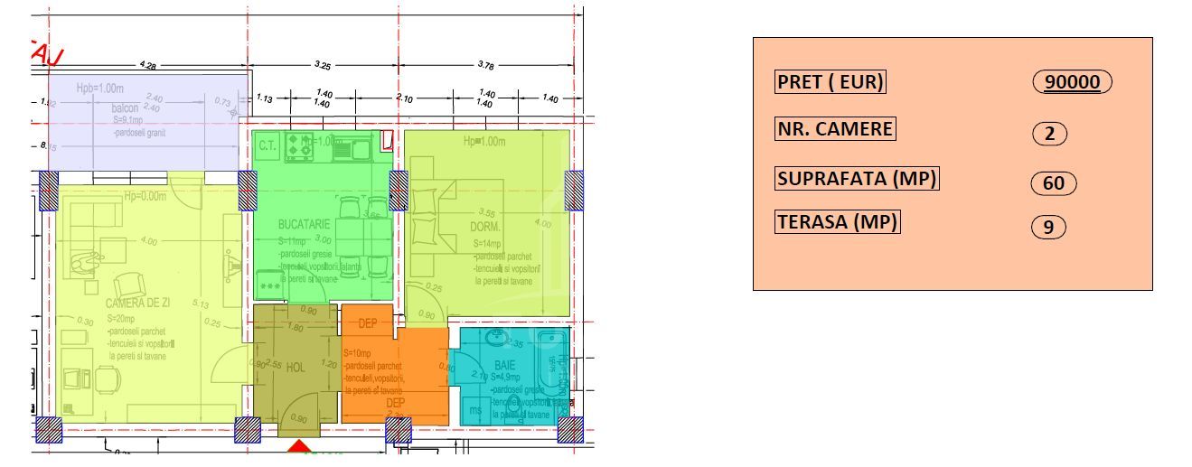Apartament 2 camere de vânzare | Zona Cireșica-Sibiu - Poză 2