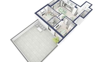 Apartament 3 camere | Balcoane/Terase 31.8 mp | Turnisor - Poză 3