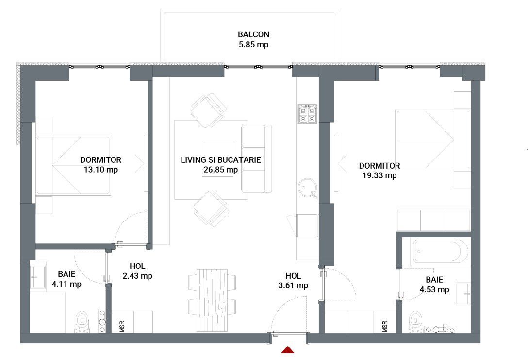 Apartament 3 camere Pipera Plaza - Poză 8