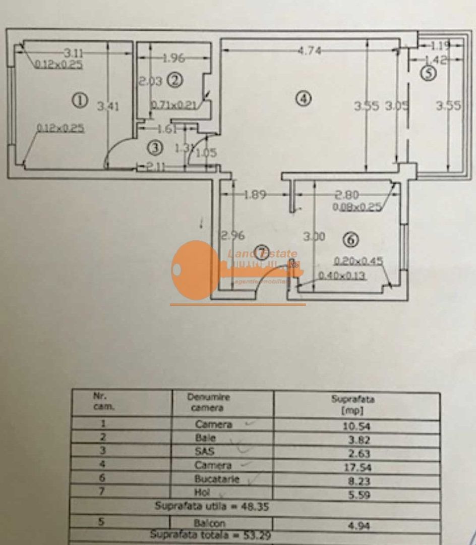 2 camere cu centrala - Parcul Tineretului - Schiță 6