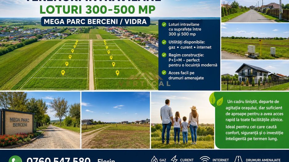 🌿Loturi de casa de la 300mp la 500mp cu posibilitate Rate Berceni - Poză 1