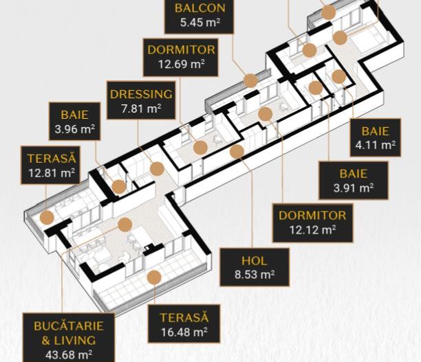 APARTAMENT 4 CAMERE PREMIUM | UNIRII | BLOC NOU - Poză 10