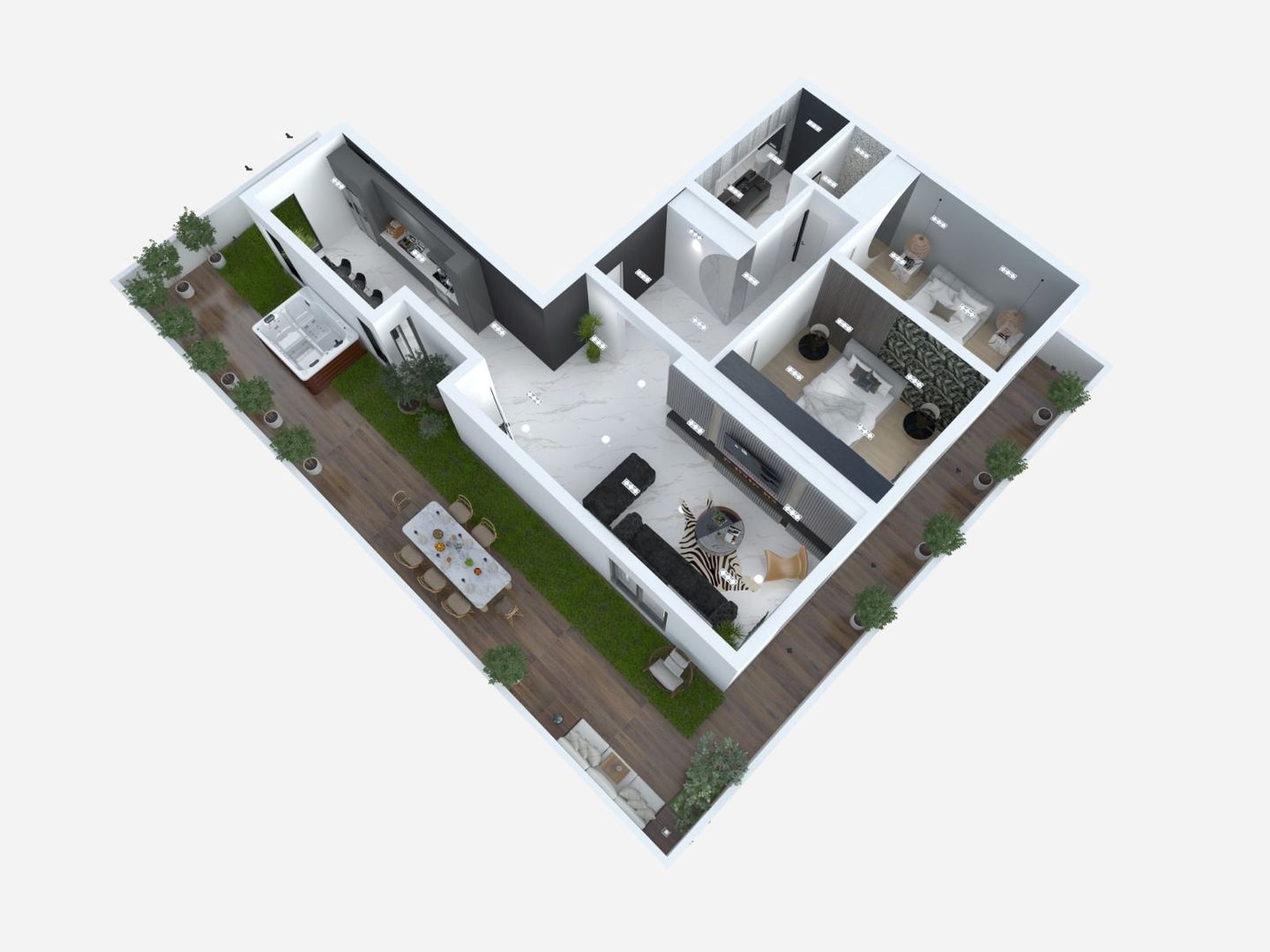 Penthouse NOU - 3 camere/2locuri de parcare/terasa 70mp - Poză 10