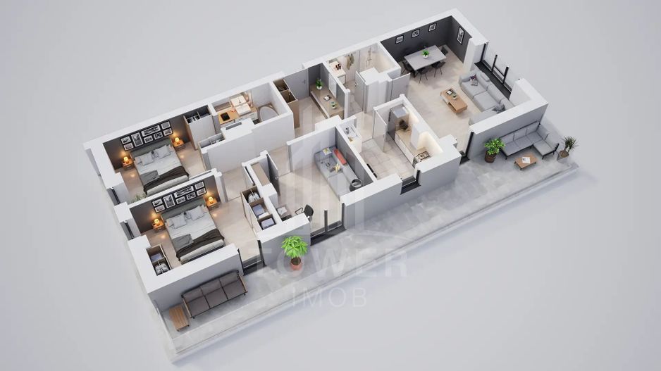 Apartament cu 4 camere, Rate la Dezvoltator pe 7 ani - Poză 2