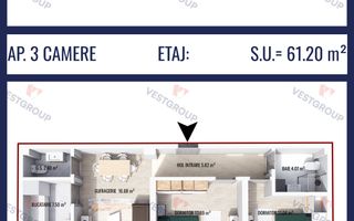 Apartament 3 camere Proiect Weiner 5 Direct Dezvoltator Vest Group - Poză 2