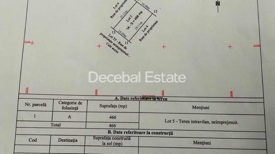 Teren 19397mp Dezmembrat in Loturi - Str. Primăverii Comuna Berceni - Poză 4