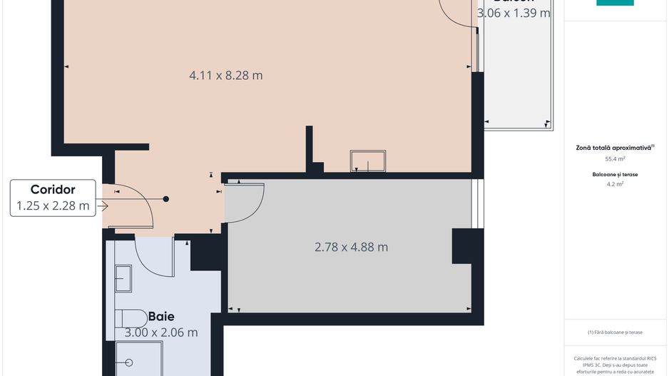 2 camere PREMIUM, etaj 6, utilat complet - Poză 6