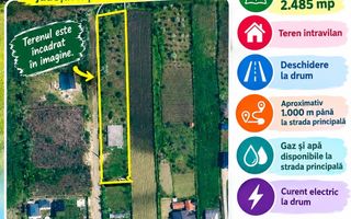 Teren intravilan 2.485 mp de vânzare în sat Chicerea, comuna Tomești, județul Iași - Poză 1