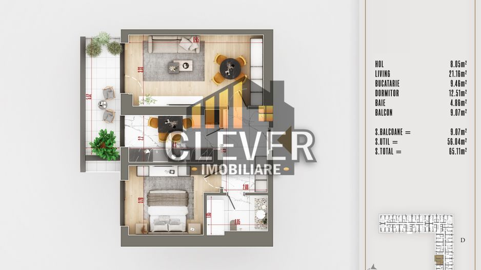 Apartament Spatios 2 Camere Finisaje Premium Th. Pallady - Poză 1
