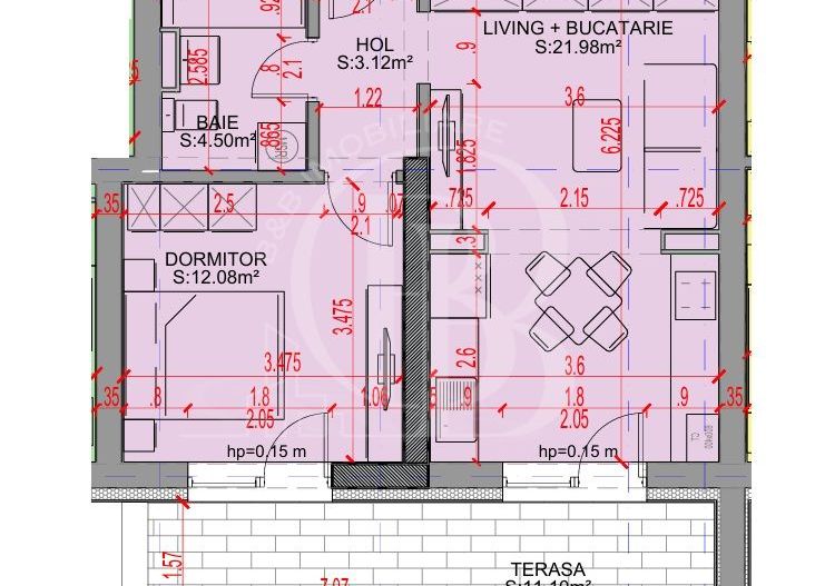 Apartament 2 camere Parcare Gratis 5 min STB Bratarii - Schiță 2