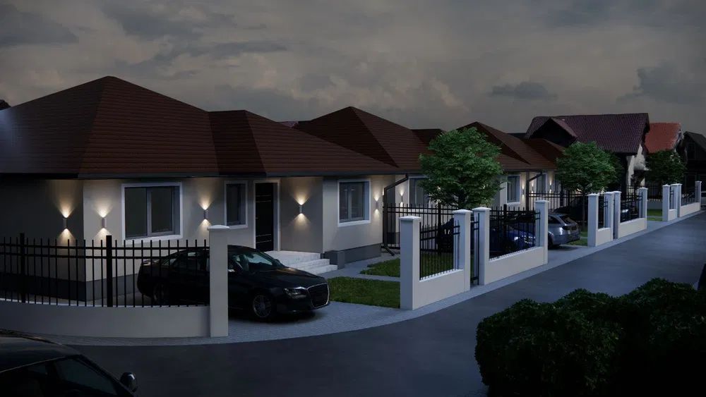 Casa 4 cam.2 băi,1 pivniță 1 dressing,500mp.teren,gard,pavaj - Poză 8
