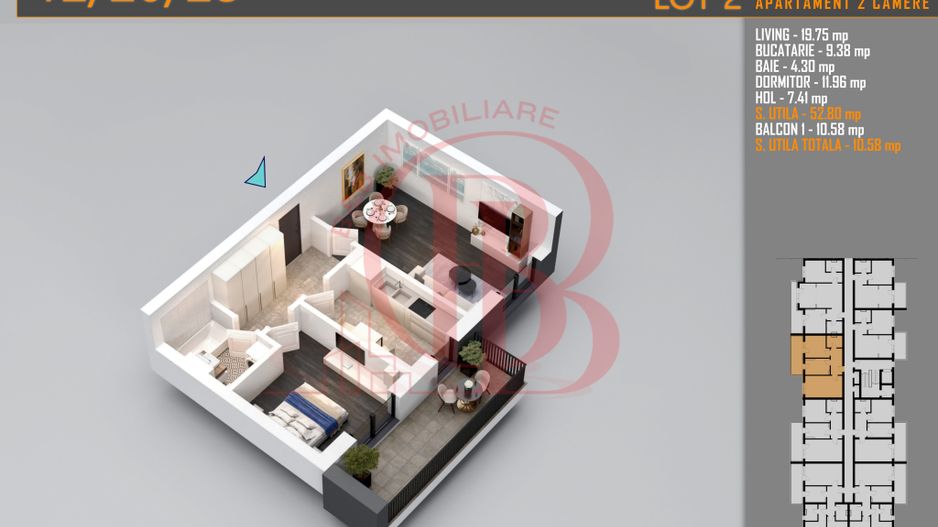 Apartament Decomandat 2 camere - Th. Pallady Metrou N. Teclu - Schiță 6