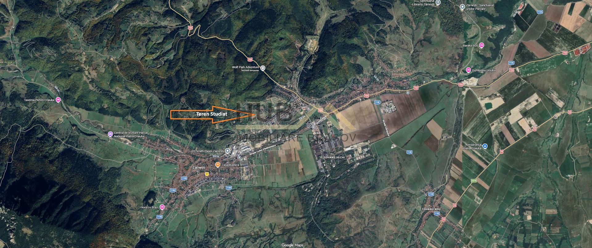 Teren Zarnesti cu pozitionare panoramica PUZ si Utilitati | Schimb cu apartament - Poză 2