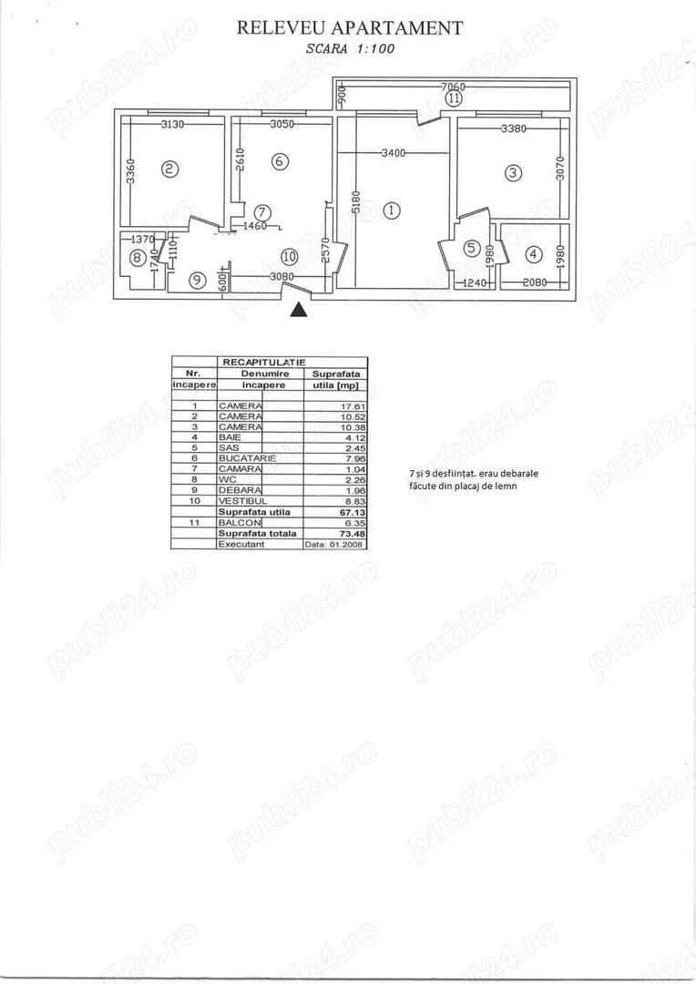 Vanzare apartament 3 camere semidecomandat - Poză 5