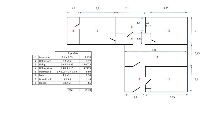 Apartament 3 camere zona Piața Victoriei - Poză 3