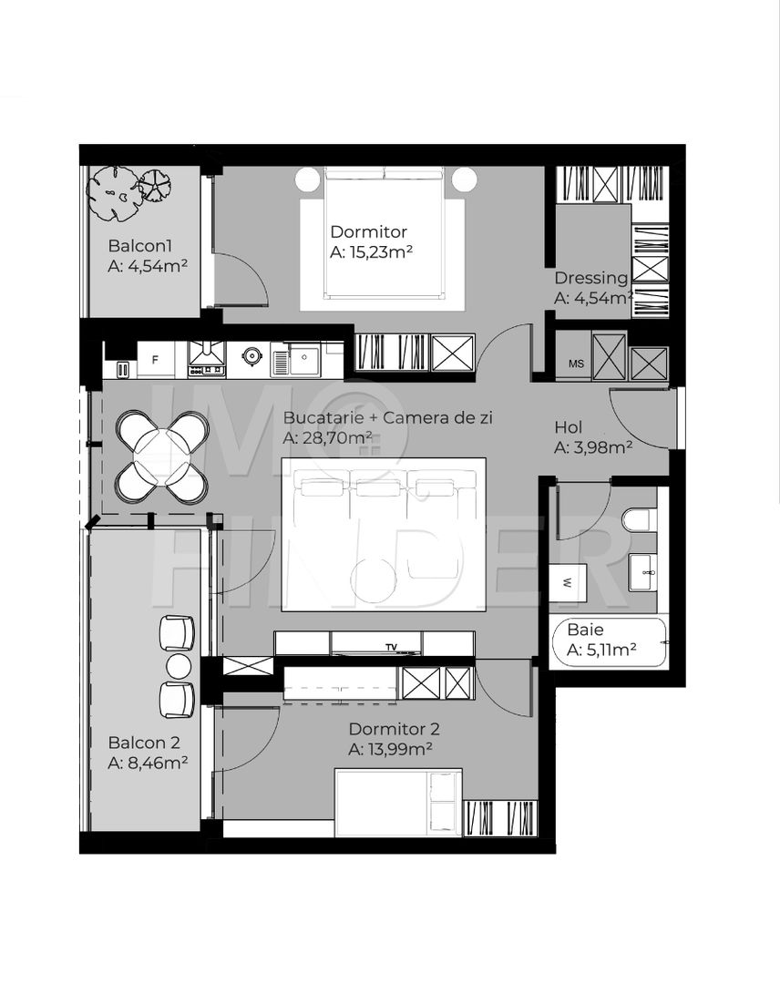COMISION ZERO -Vanzare apartament 3 camere,strada Soporului/Gheorgheni - Poză 2