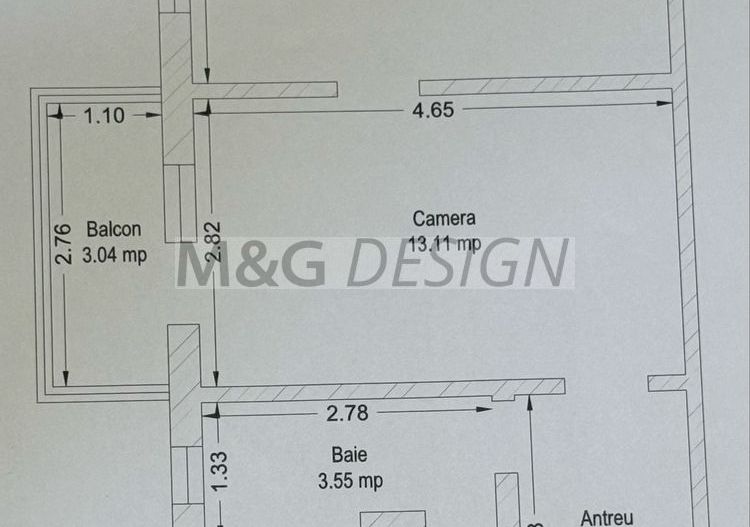 Apartament 2 camere  zona Dacia - Schiță 8