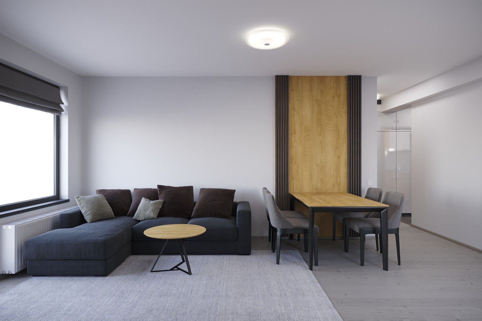 Apartament 3 camere de inchirat Rond OMV Pipera Curte proprie 45M - Poză 2