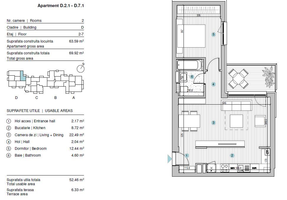 Apartament 2 camere | Finalizat | Casa Presei Libere - Poză 11
