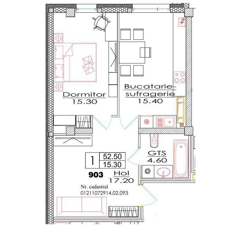 Vânzare, apartament, o cameră, str. Ialoveni, Telecentru - Poză 3
