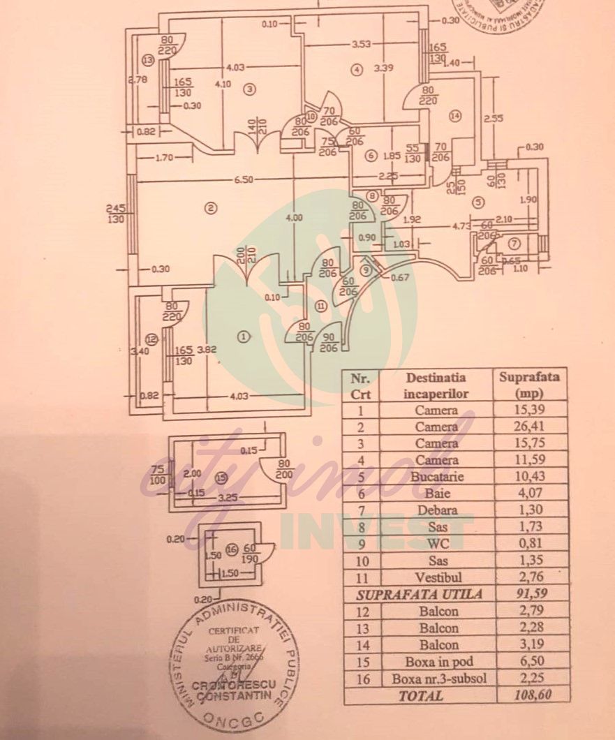 4 camere spatioase Calea Mosilor -Centrala Proprie - Schiță 12