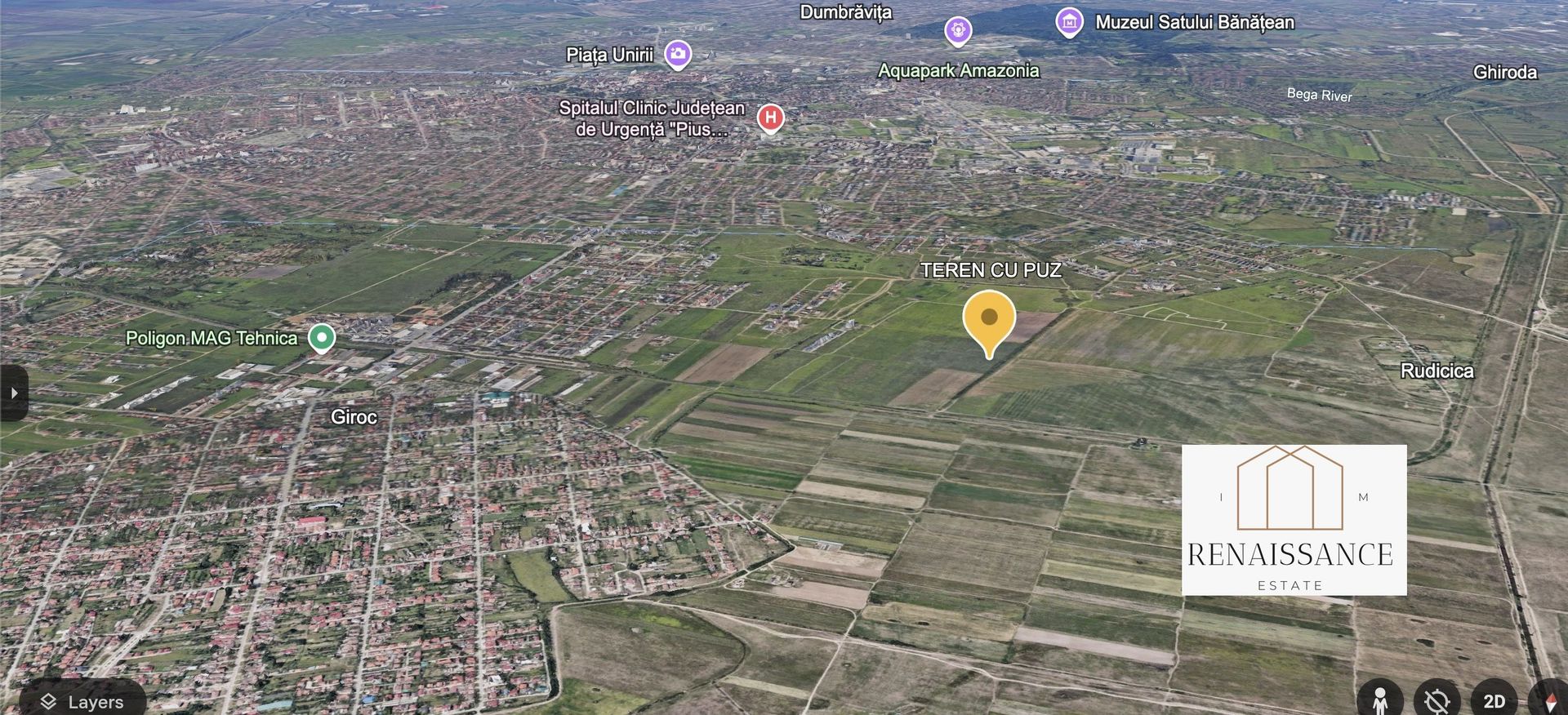 Giroc Teren 31 Hectare cu PUZ | Destinatie Mixta - Blocuri max P+5+R - Poză 1