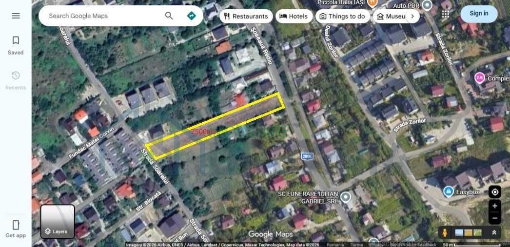 Teren intravilan de vanzare – Pacurari, Sos. Valea Rediului, 2500 mp - Poză 1