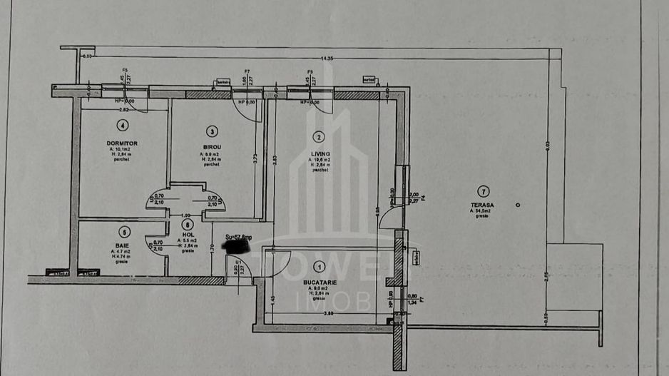 PENTHOUSE 3 CAMERE | TERASĂ 54 MP | VEDERE SPRE ORAȘ | SIBIU - Poză 11