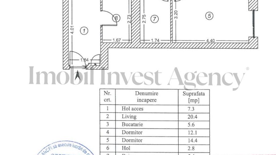 Apartament cu 3 Camere in One Cotroceni Park - Schiță 13