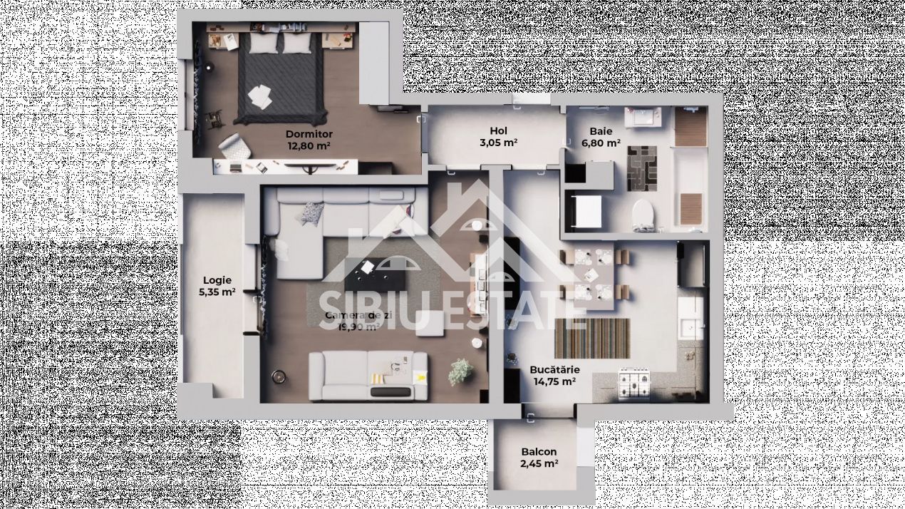 Apartament cu 3 camere, s.utila 70.15 mp.  bloc cu lift-  loc de parcare - Poză 1
