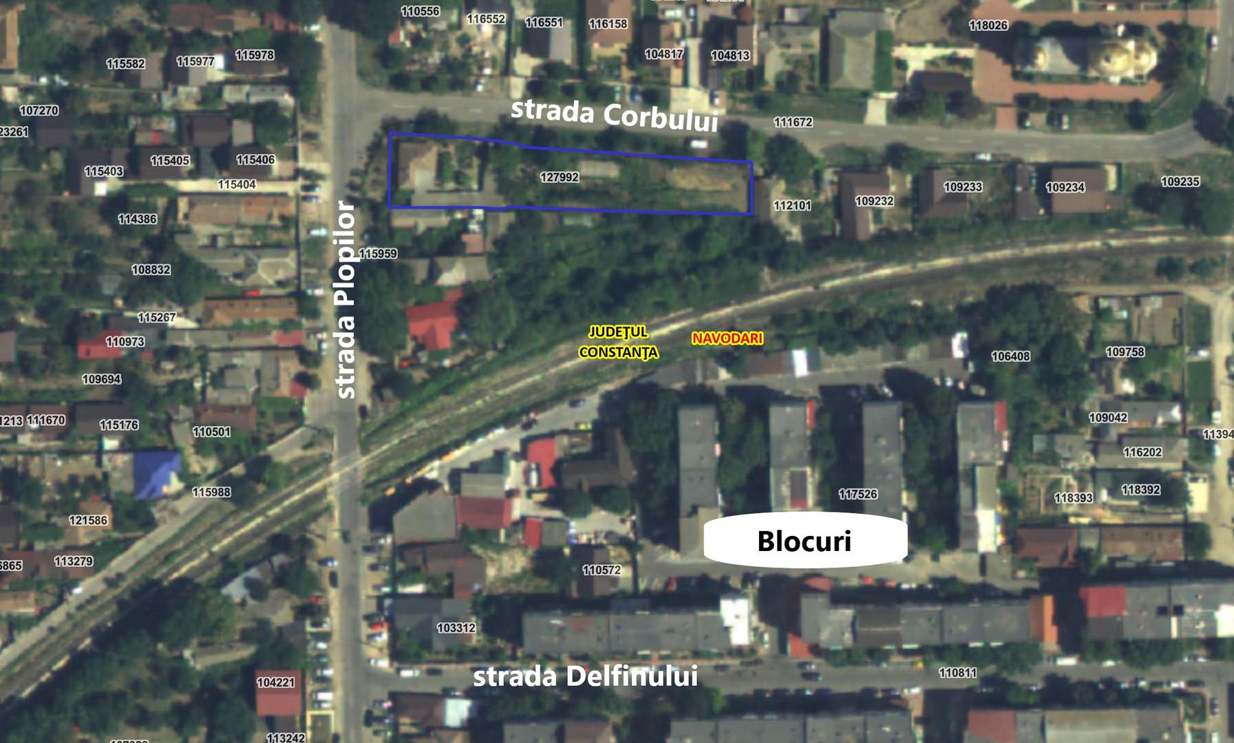 Teren intravilan Navodari strada Plopilor dubla deschidere 1635mp - Poză 2