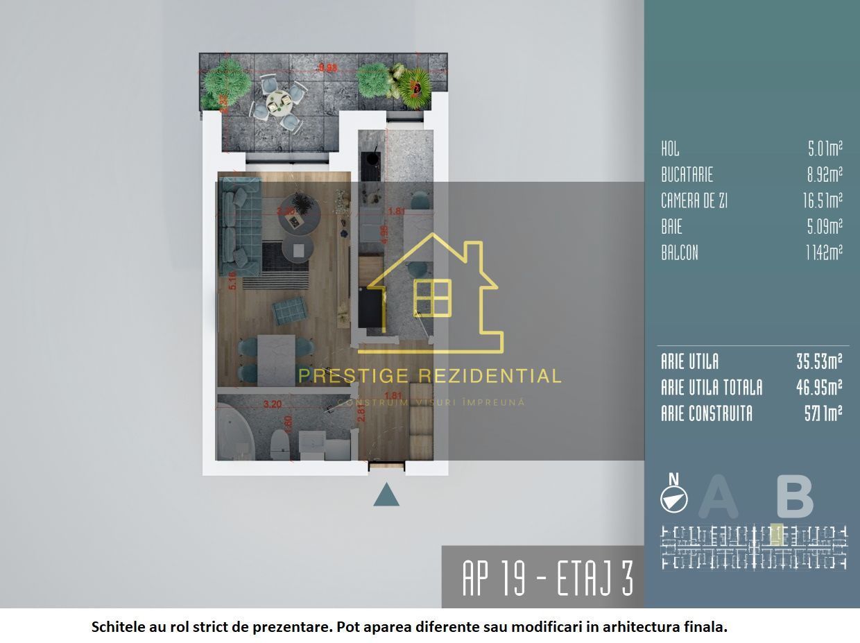 Garsoniera, Dezvoltator, Comision 0, Titan Auchan - Poză 3