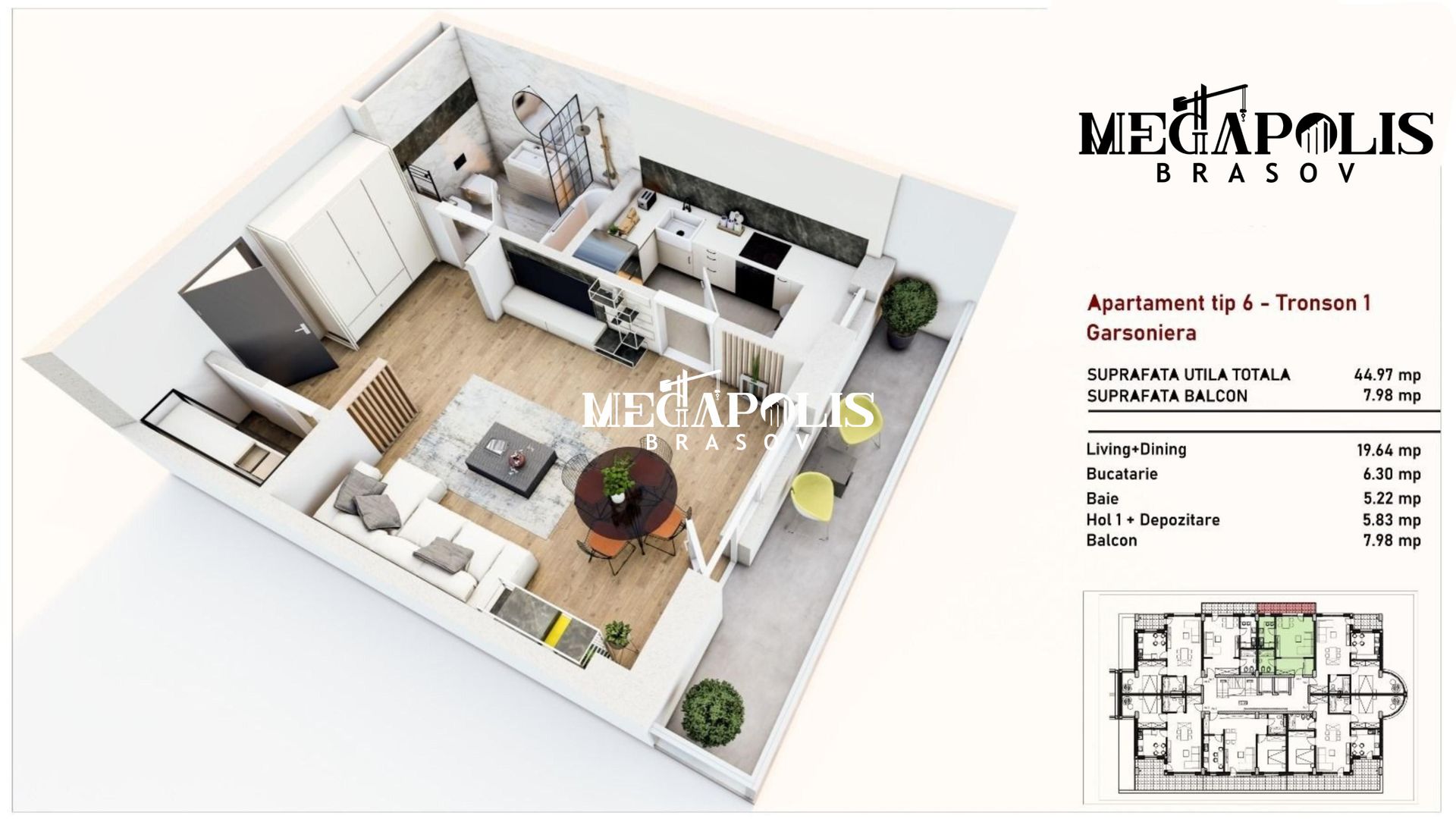 Garsoniera Coresi/ Plata Transe/Credit - Poză 3