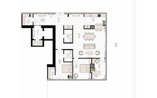 Apartament tip PENTHOUSE 4 camere de vanzare Pipera - Schiță 9