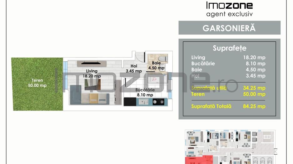 Garsoniera, Bloc Nou, pe Valea Cascadelor, langa Metrou, la 3 min de Autogara - Poză 1