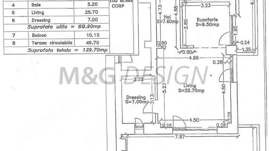 Apartament  2 camere Aradului bloc nou - penthouse - Poză 8