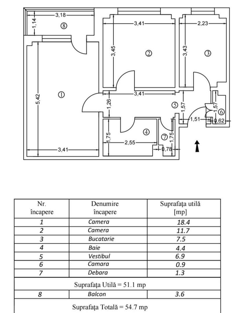 Apartament 2 camere de vanzare Gorjului - Poză 8