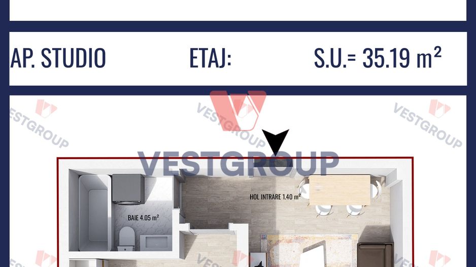 Apartament 1 camere Proiect Weiner 5 Chiajna Vest Group - Poză 10
