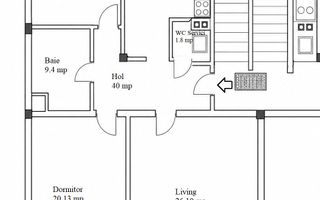Apartament cu 3 camere de 100 mp utili in zona Semi-Centrala - Schiță 10
