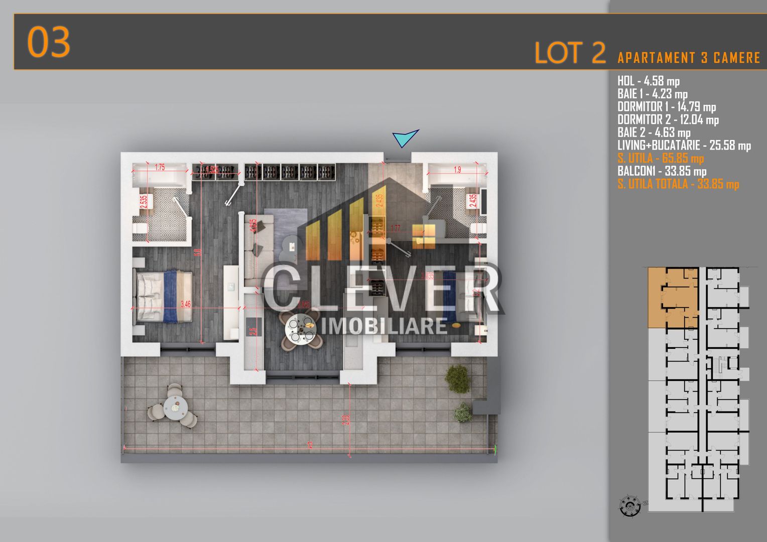 Apartament 3 Camere Pallady | Terasa Generoasa 33mp | Comision 0% - Poză 1