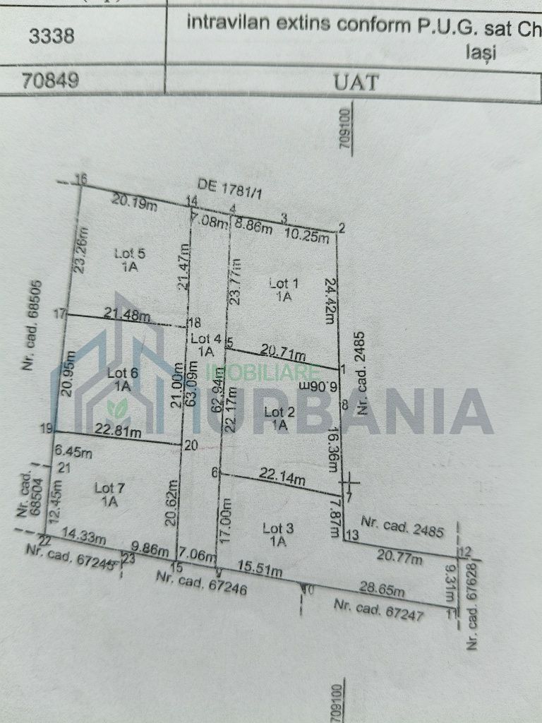 Teren de vânzare în Tomesti - Chicerea, 500 mp, cu utilități - Poză 1