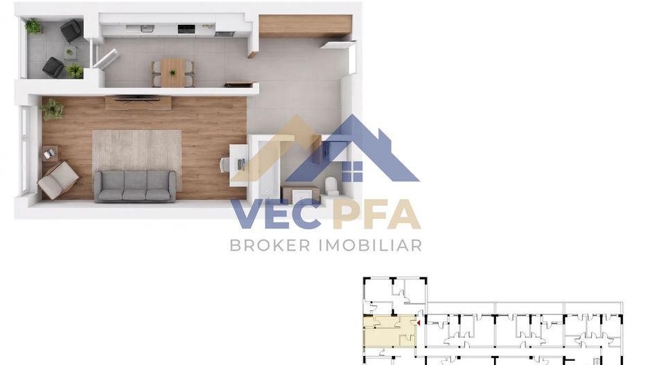 DISCOUNT 3-5% Garsoniere  41-44mp | Finisaje la Alegere | Comision 0% - Poză 3