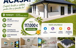 CASA individuala nouă, cu teren 650 mp, localitatea FEREȘTI - VASLUI;