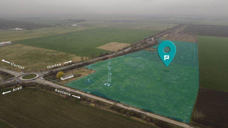 Teren 84000 mp la 20 km de Arad, la DN79 - Poză 1