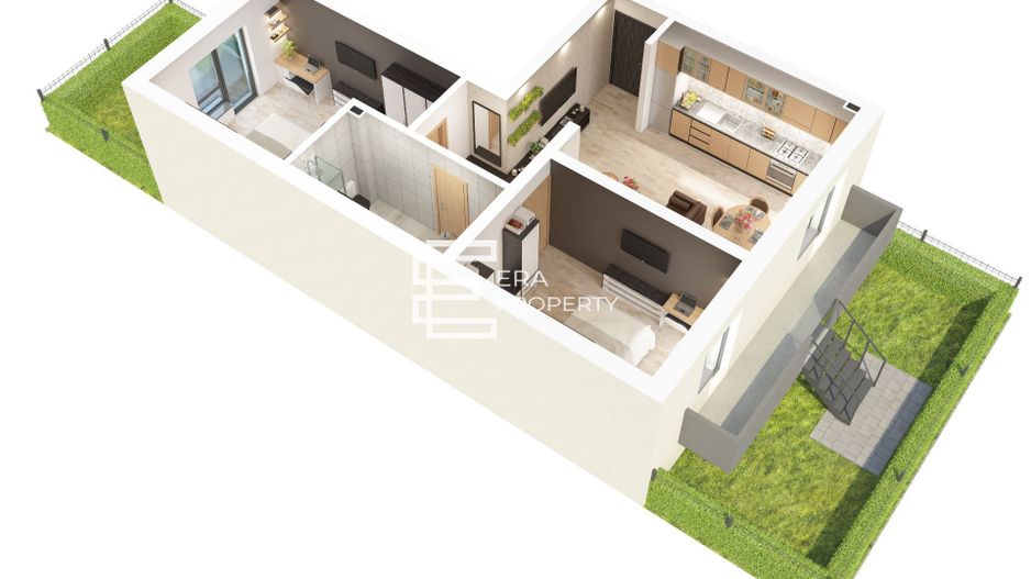 Apartament 3 camere cu 2 grădini, balcon și parcare gratuită, Doamna Stanca - Schiță 12