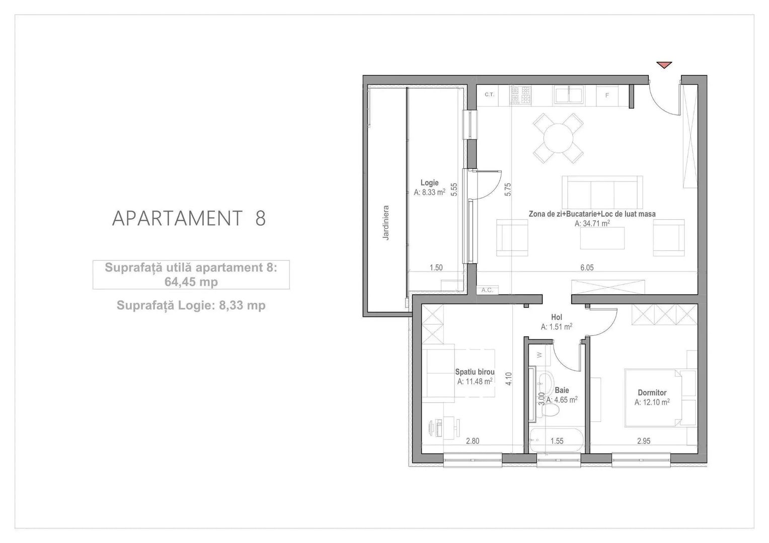 Apartament 3 camere de vanzare zona Micalaca - Poză 2