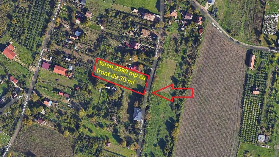 Teren 26 Ari intravilan Bercu Rosu - Poză 2